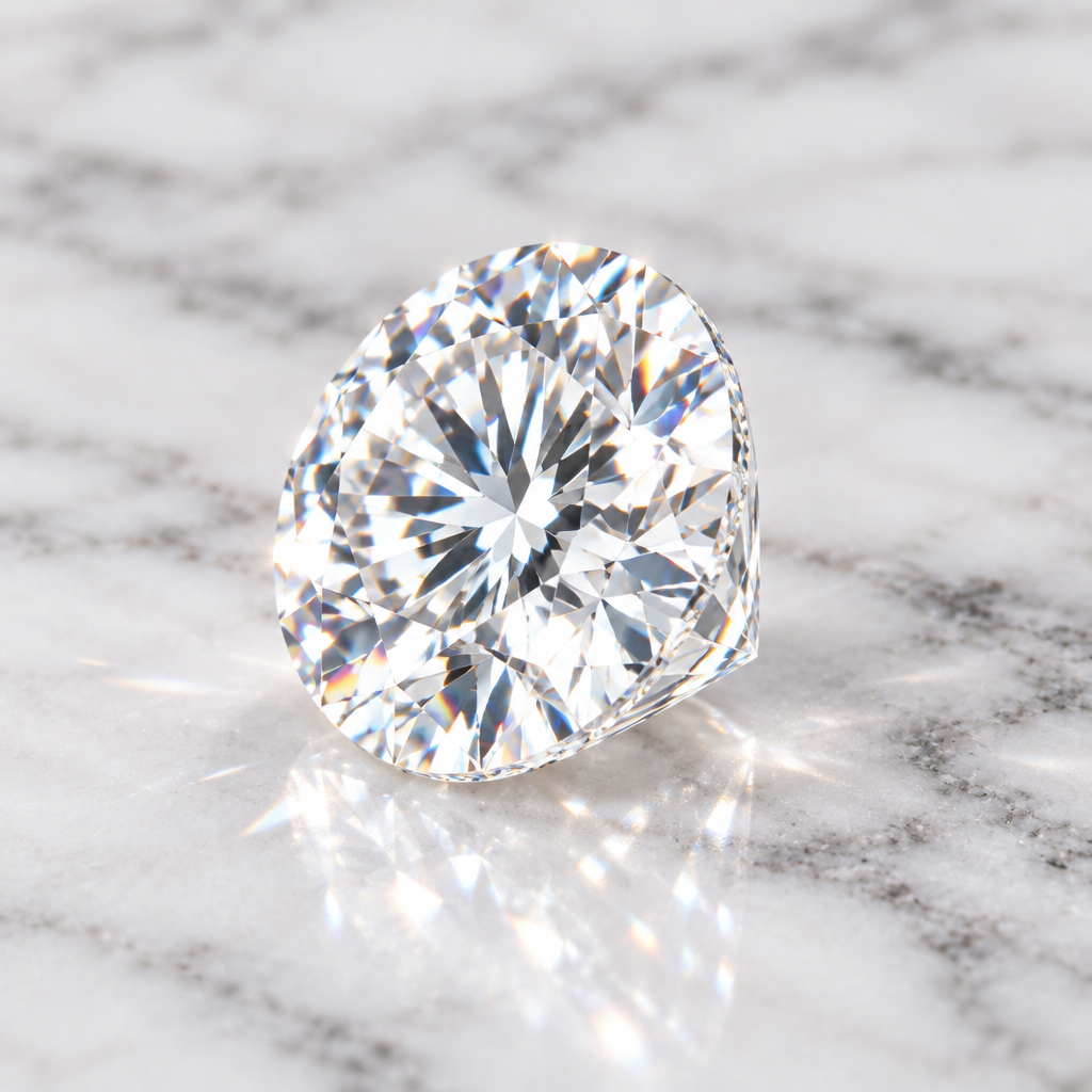 1.50ct Round Moissanite - Side Angle