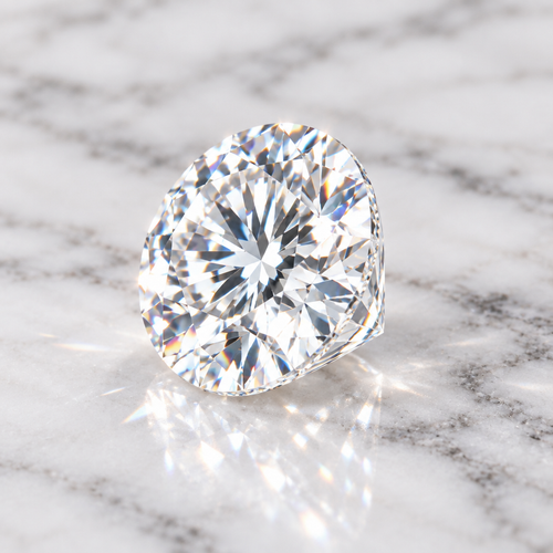 1.50ct Round Moissanite - Side Angle