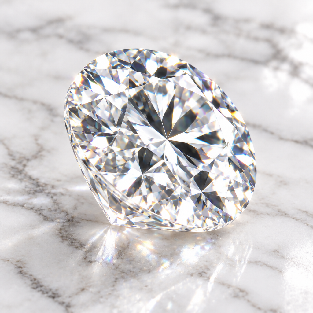 10ct Round Moissanite - Side Angle