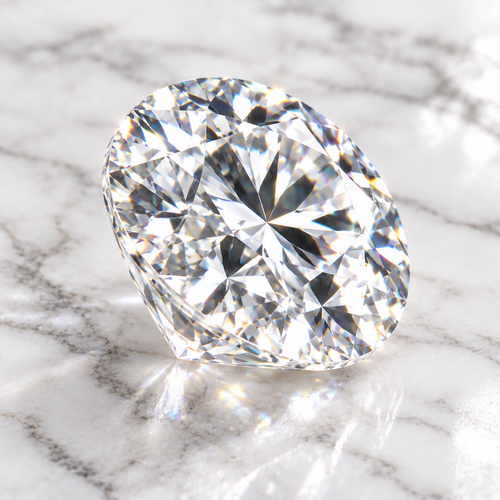10ct Round Moissanite - Side Angle