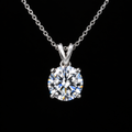1ct D Color Moissanite Solitaire Necklace
