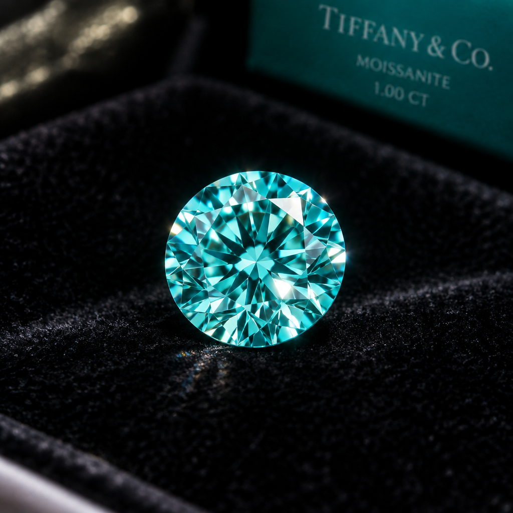 1ct Tiffany Blue Loose Moissanite