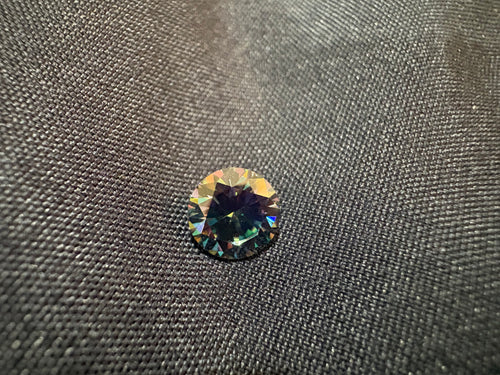1 Ct Rainbow Green Loose Moissanite