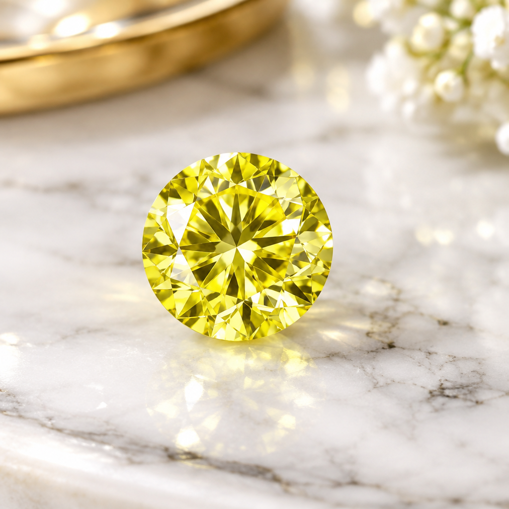 1ct Lemon Yellow Loose Moissanite